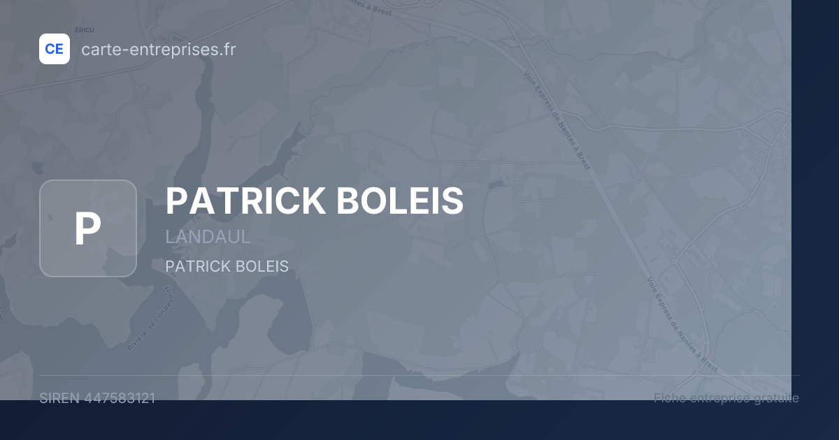PATRICK BOLEIS — 447583121 — fiche entreprise