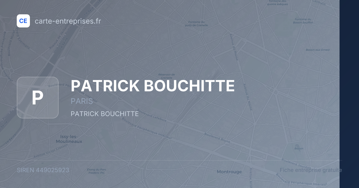 PATRICK BOUCHITTE — 449025923 — fiche entreprise