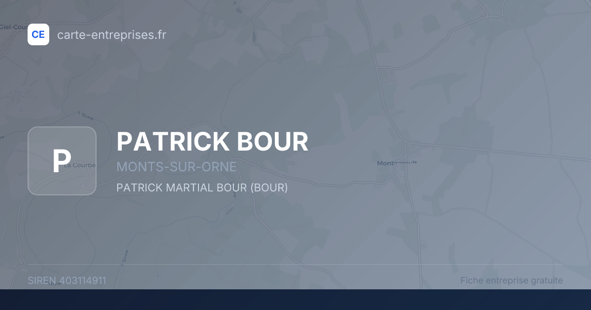 PATRICK BOUR — 403114911 — fiche entreprise
