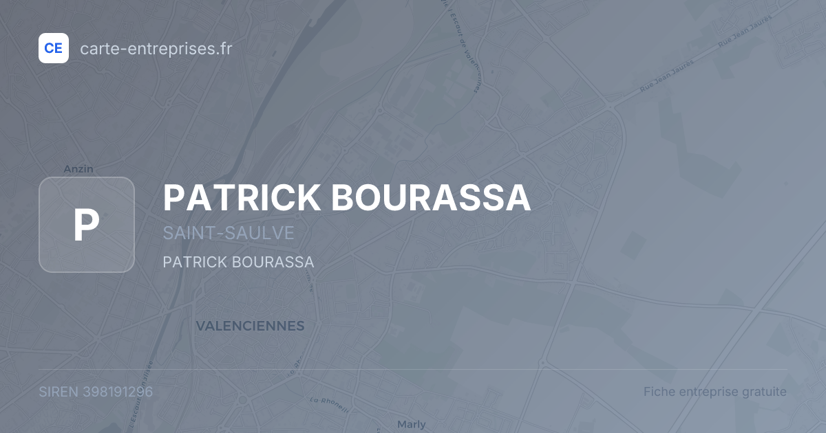 PATRICK BOURASSA — 398191296 — fiche entreprise