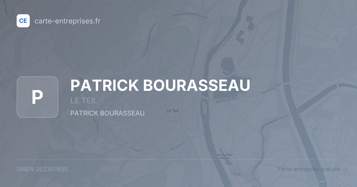 PATRICK BOURASSEAU — 352367650 — fiche entreprise