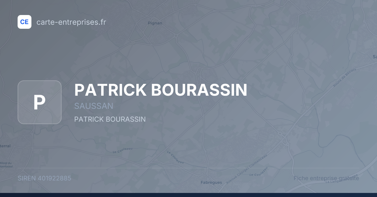PATRICK BOURASSIN — 401922885 — fiche entreprise
