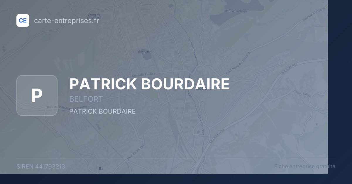 PATRICK BOURDAIRE — 441793213 — fiche entreprise
