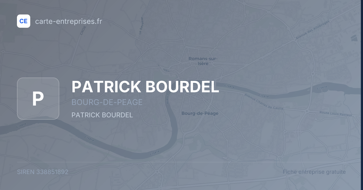 PATRICK BOURDEL — 338851892 — fiche entreprise