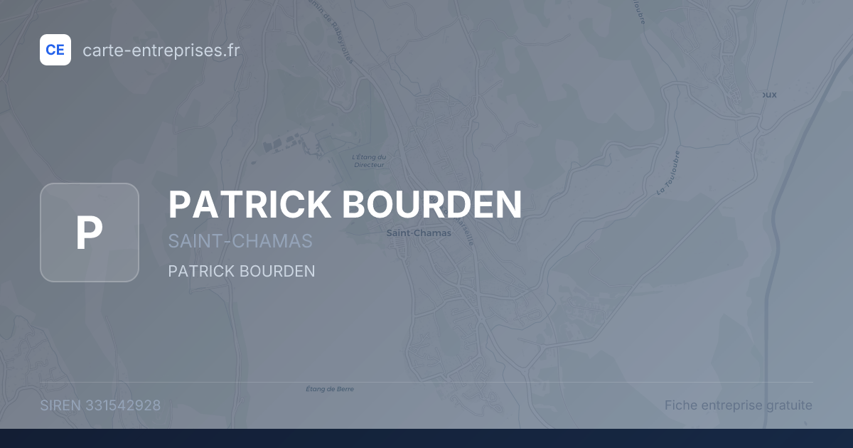 PATRICK BOURDEN — 331542928 — fiche entreprise