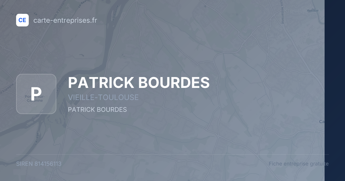 PATRICK BOURDES — 814156113 — fiche entreprise