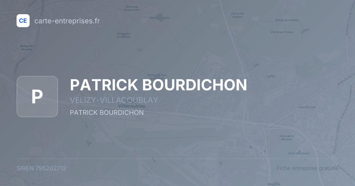 PATRICK BOURDICHON — 795202712 — fiche entreprise