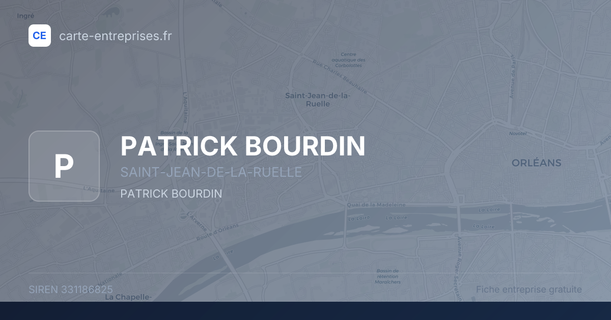 PATRICK BOURDIN — 331186825 — fiche entreprise