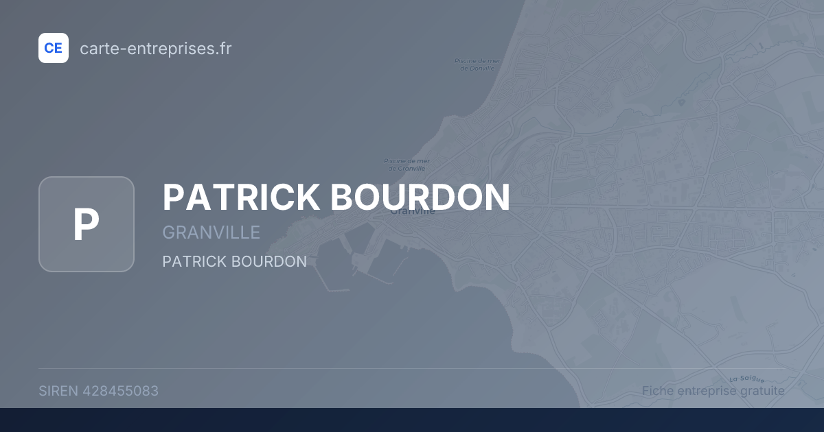PATRICK BOURDON — 428455083 — fiche entreprise