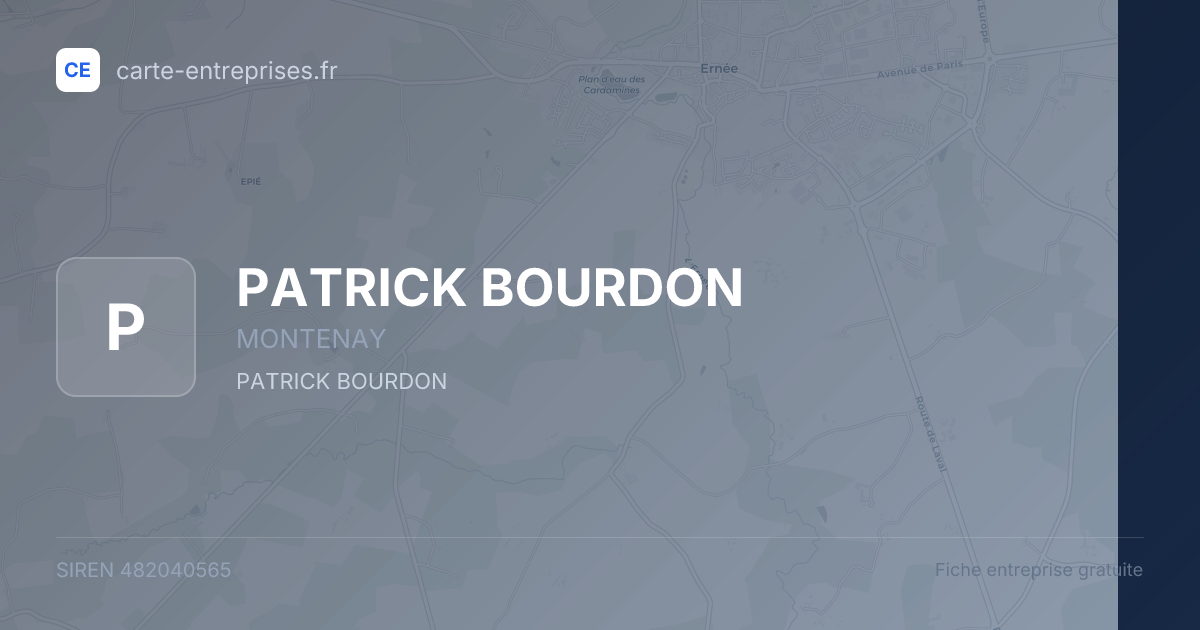 PATRICK BOURDON — 482040565 — fiche entreprise