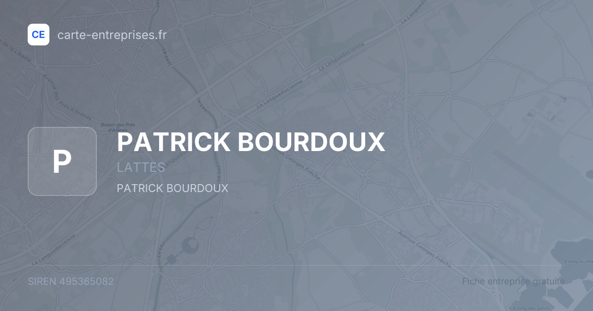 PATRICK BOURDOUX — 495365082 — fiche entreprise