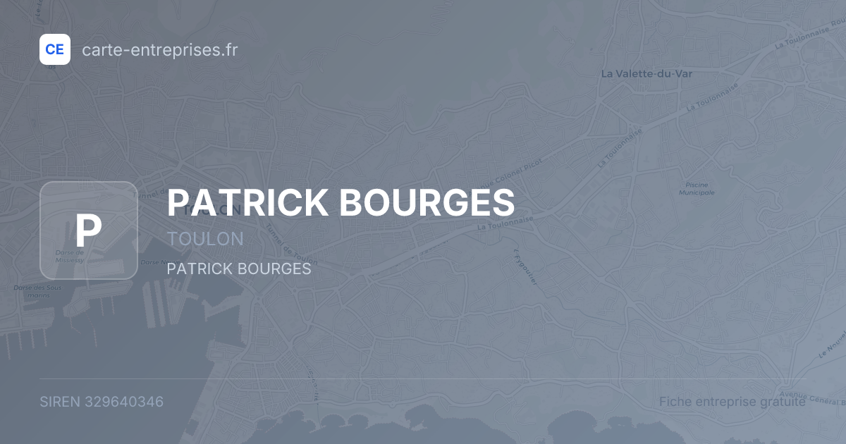 PATRICK BOURGES — 329640346 — fiche entreprise