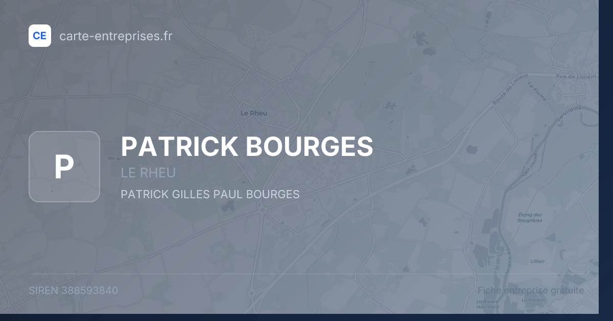 PATRICK BOURGES — 388593840 — fiche entreprise
