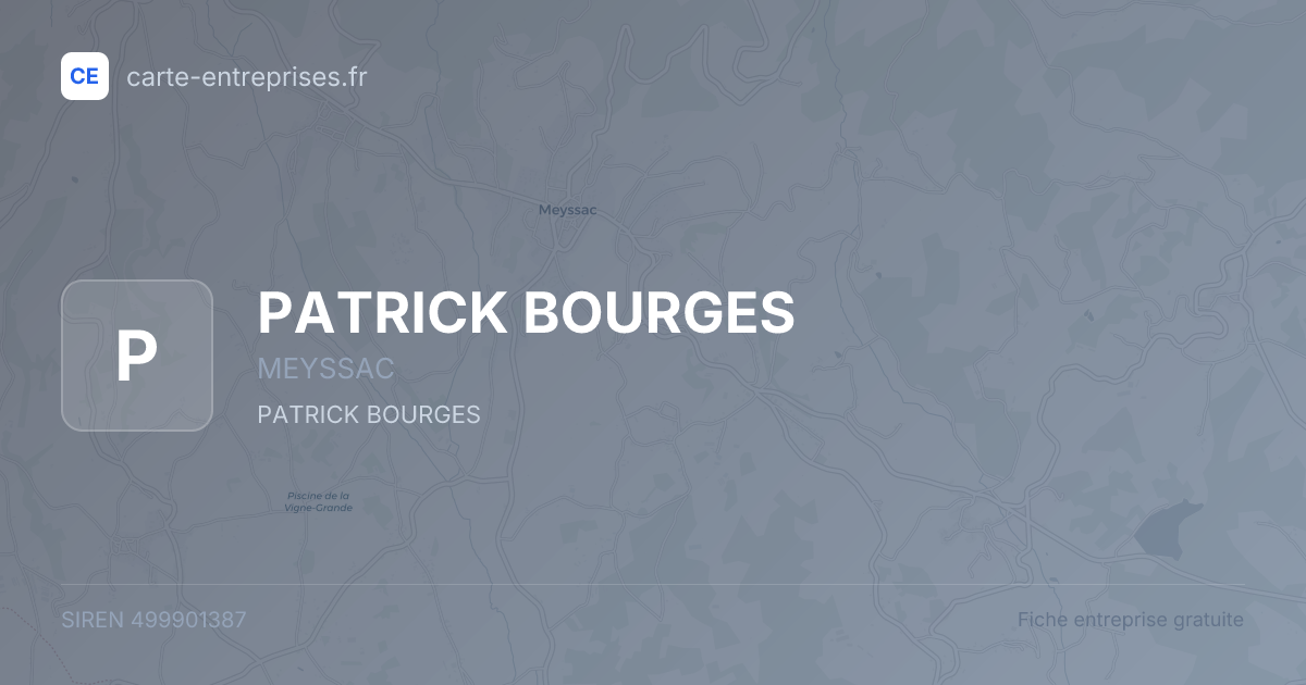 PATRICK BOURGES — 499901387 — fiche entreprise