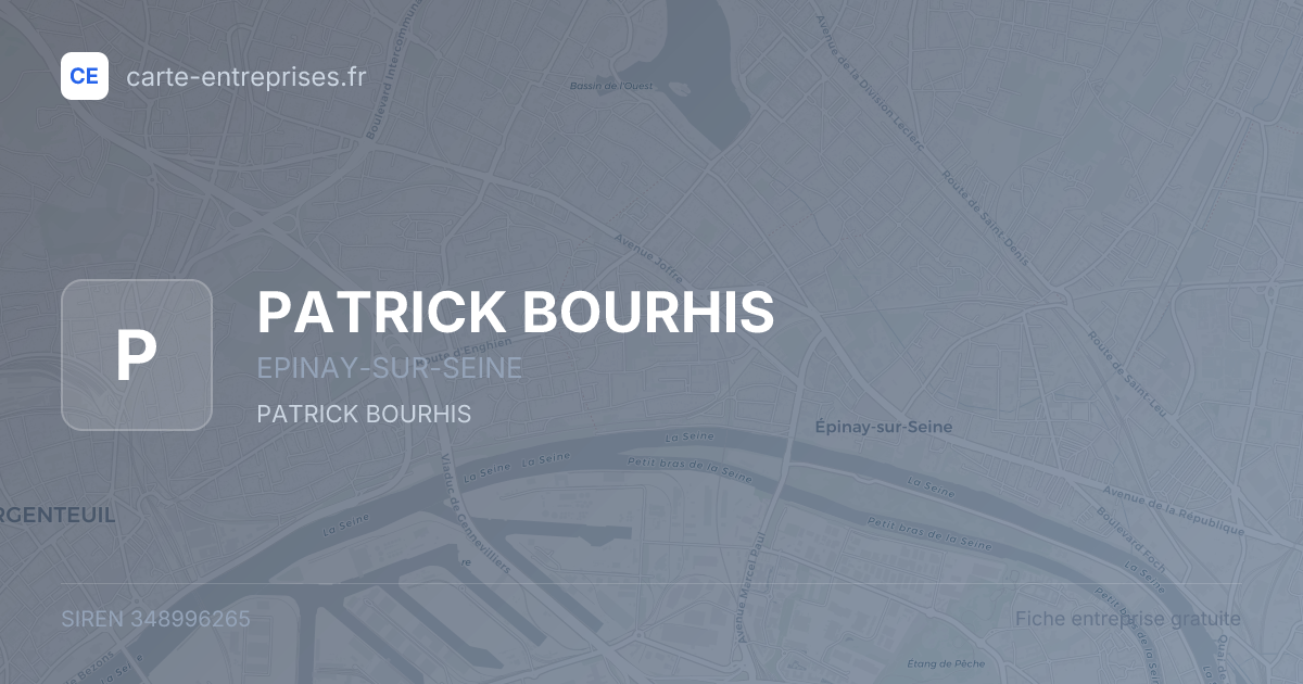 PATRICK BOURHIS — 348996265 — fiche entreprise