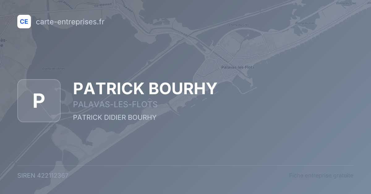 PATRICK BOURHY — 422112367 — fiche entreprise