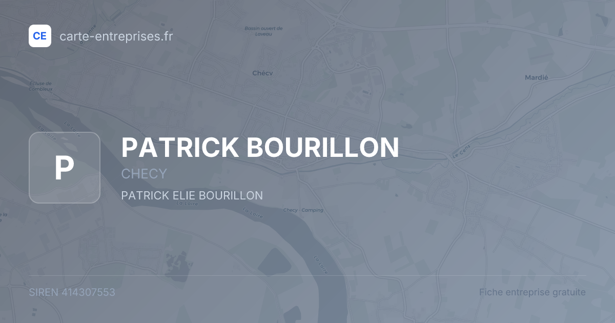 PATRICK BOURILLON — 414307553 — fiche entreprise