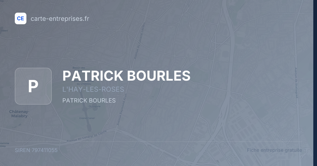PATRICK BOURLES — 797411055 — fiche entreprise