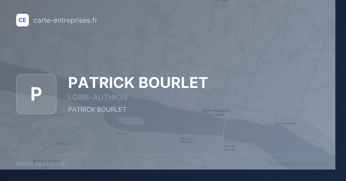 PATRICK BOURLET — 383332178 — fiche entreprise