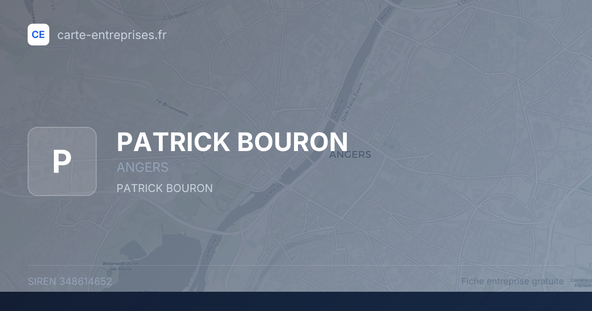 PATRICK BOURON — 348614652 — fiche entreprise