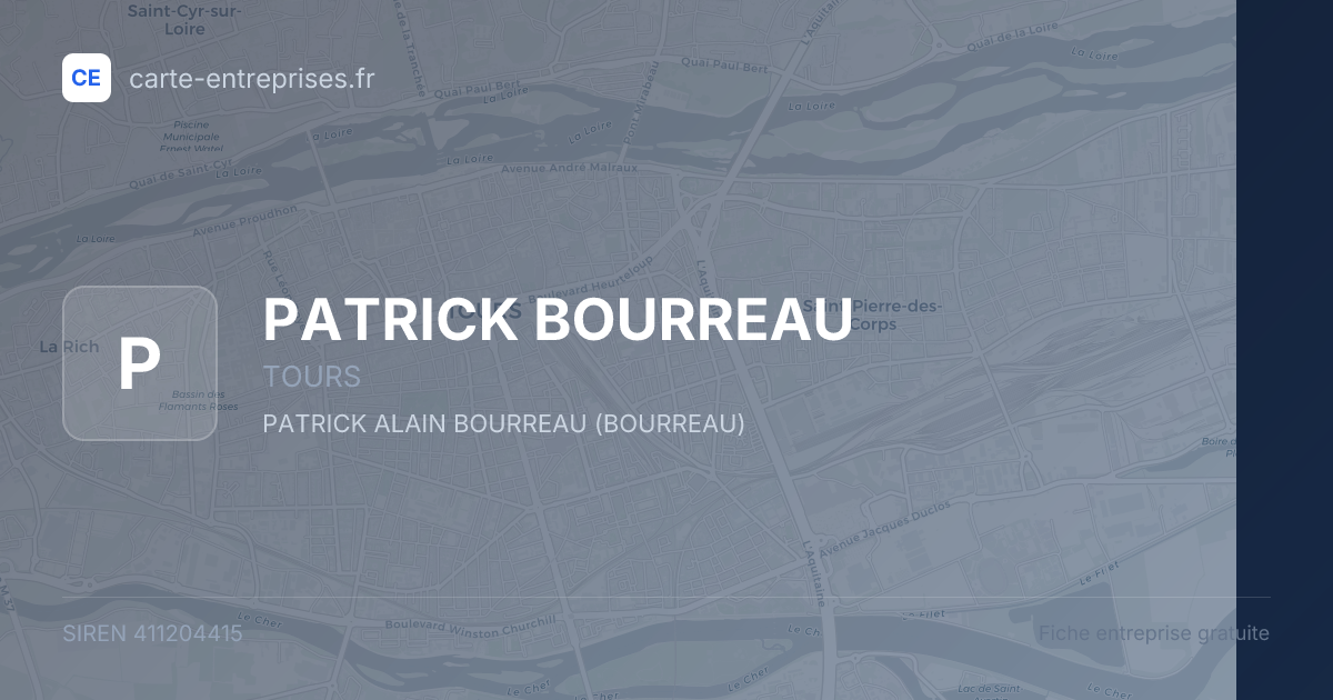 PATRICK BOURREAU — 411204415 — fiche entreprise