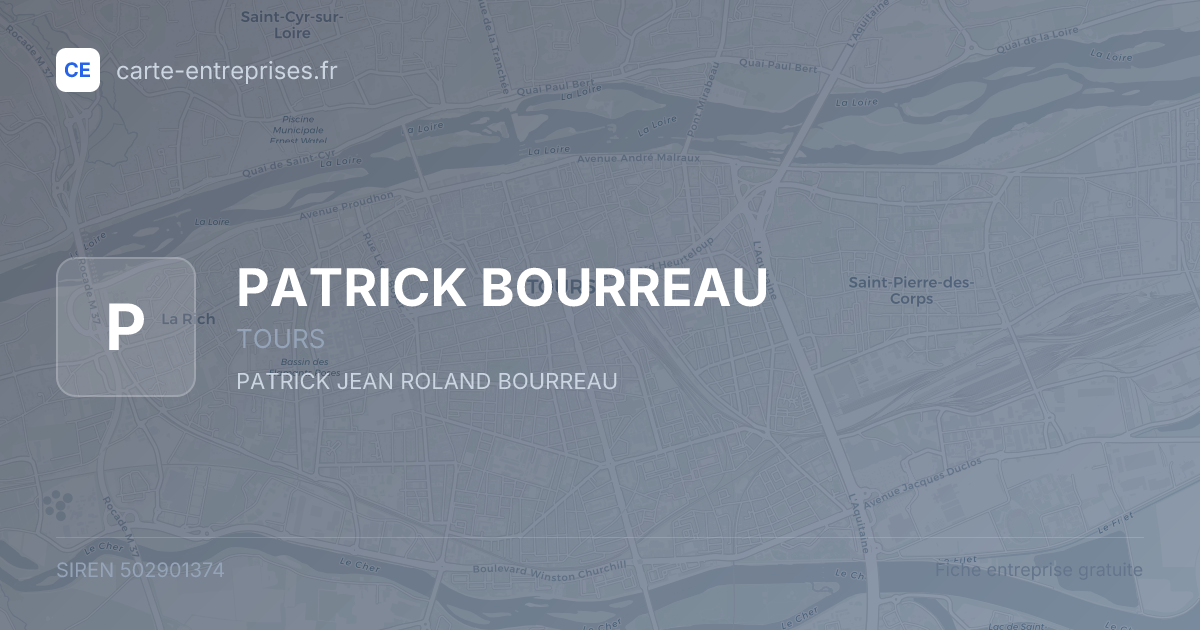 PATRICK BOURREAU — 502901374 — fiche entreprise