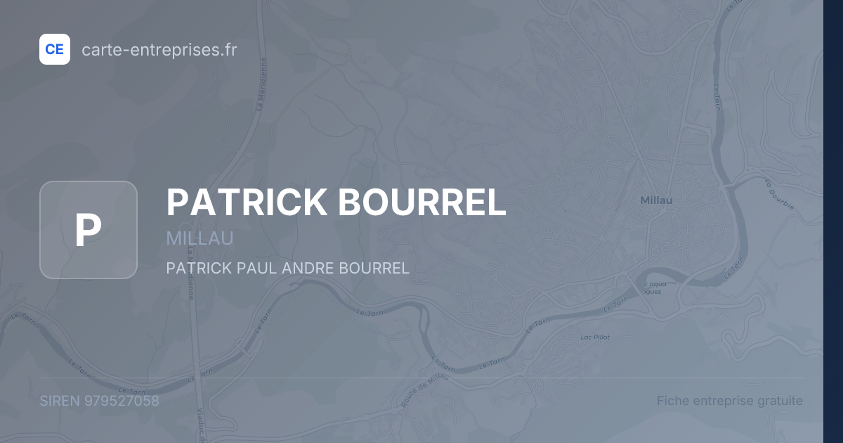 PATRICK BOURREL — 979527058 — fiche entreprise