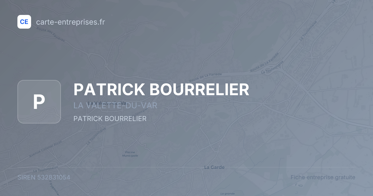 PATRICK BOURRELIER — 532831054 — fiche entreprise