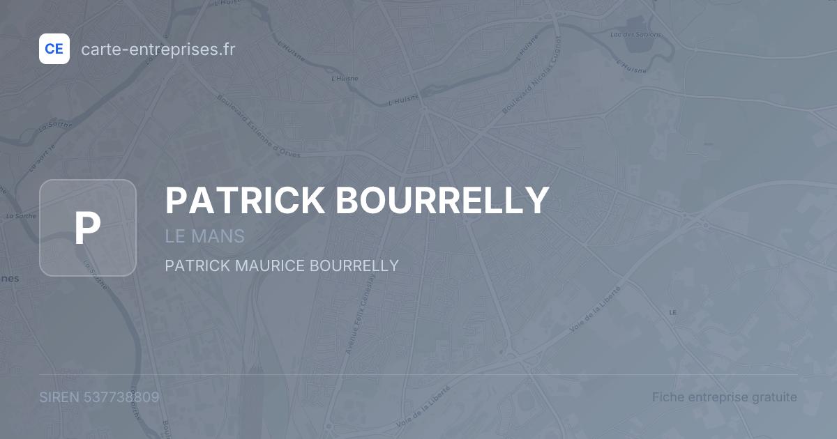 PATRICK BOURRELLY — 537738809 — fiche entreprise