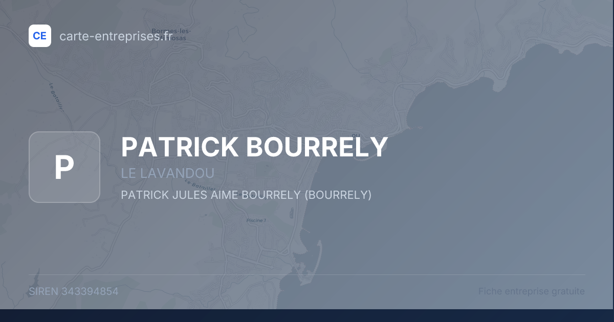 PATRICK BOURRELY — 343394854 — fiche entreprise