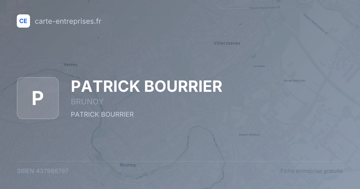PATRICK BOURRIER — 437986797 — fiche entreprise