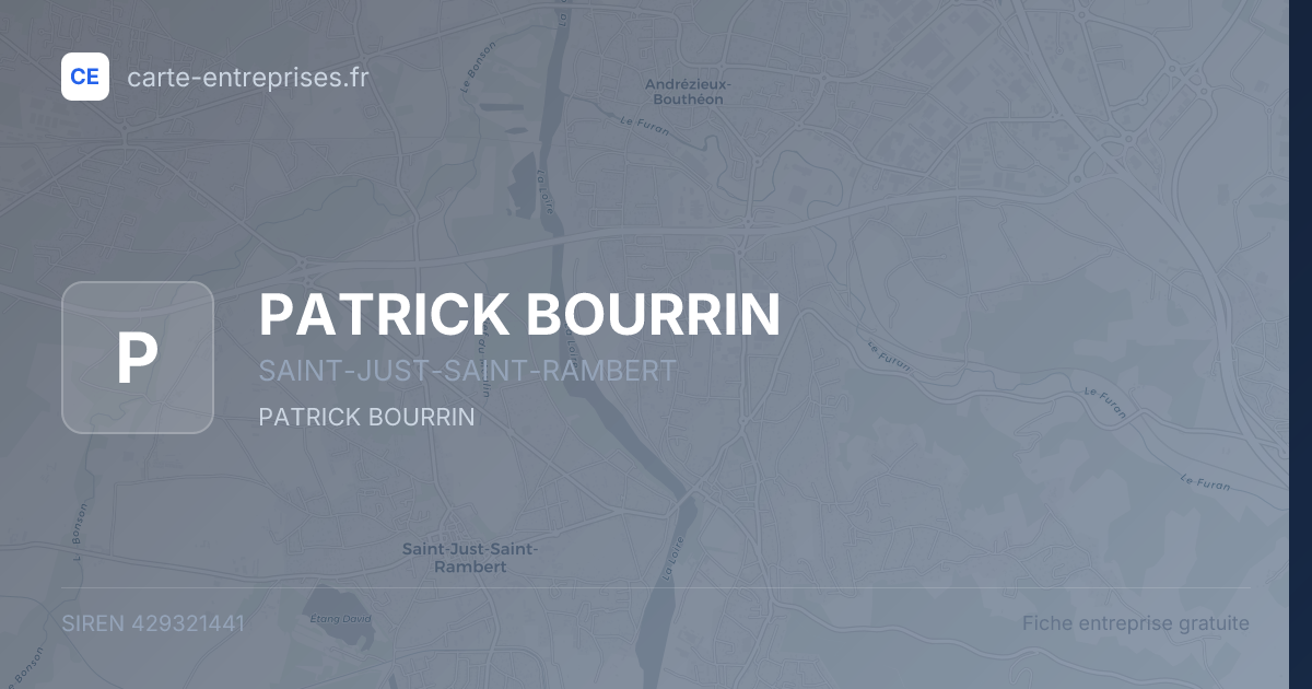 PATRICK BOURRIN — 429321441 — fiche entreprise