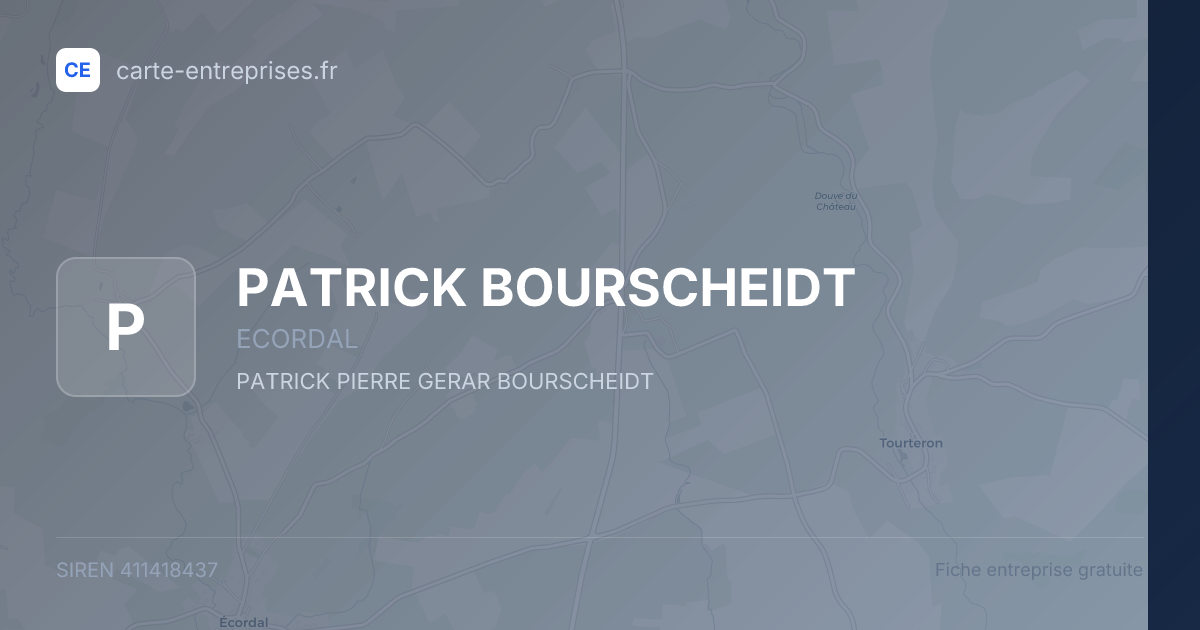 PATRICK BOURSCHEIDT — 411418437 — fiche entreprise