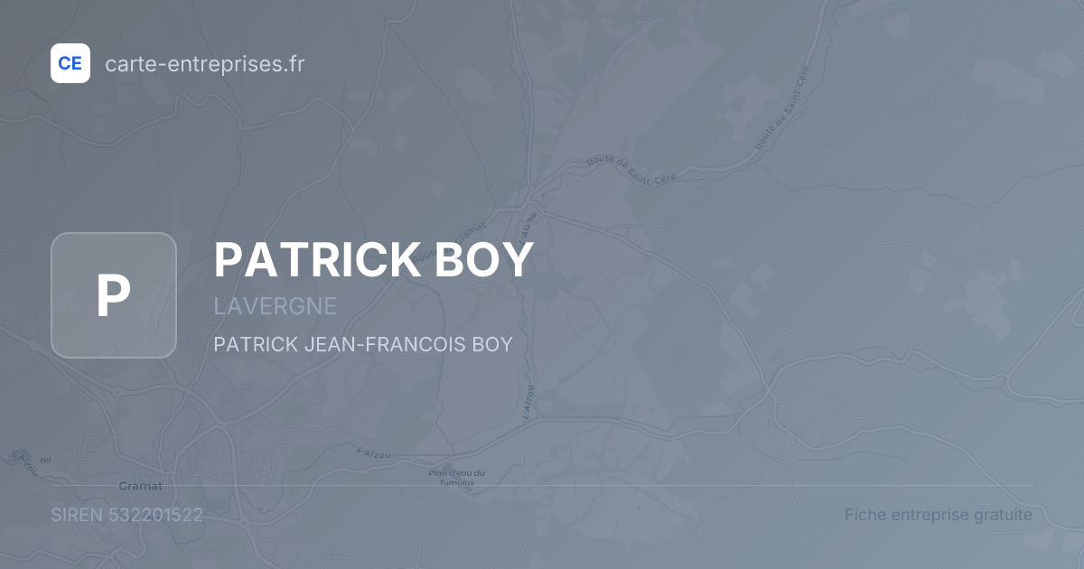 PATRICK BOY — 532201522 — fiche entreprise