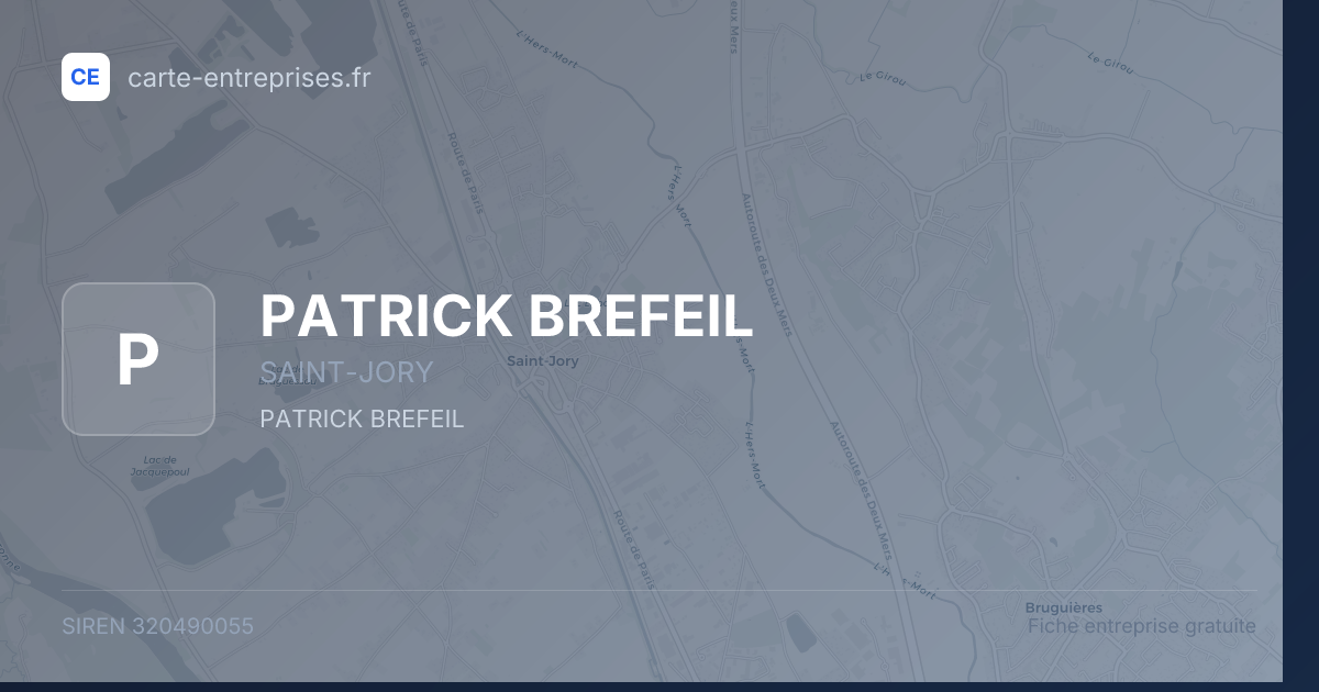 PATRICK BREFEIL — 320490055 — fiche entreprise