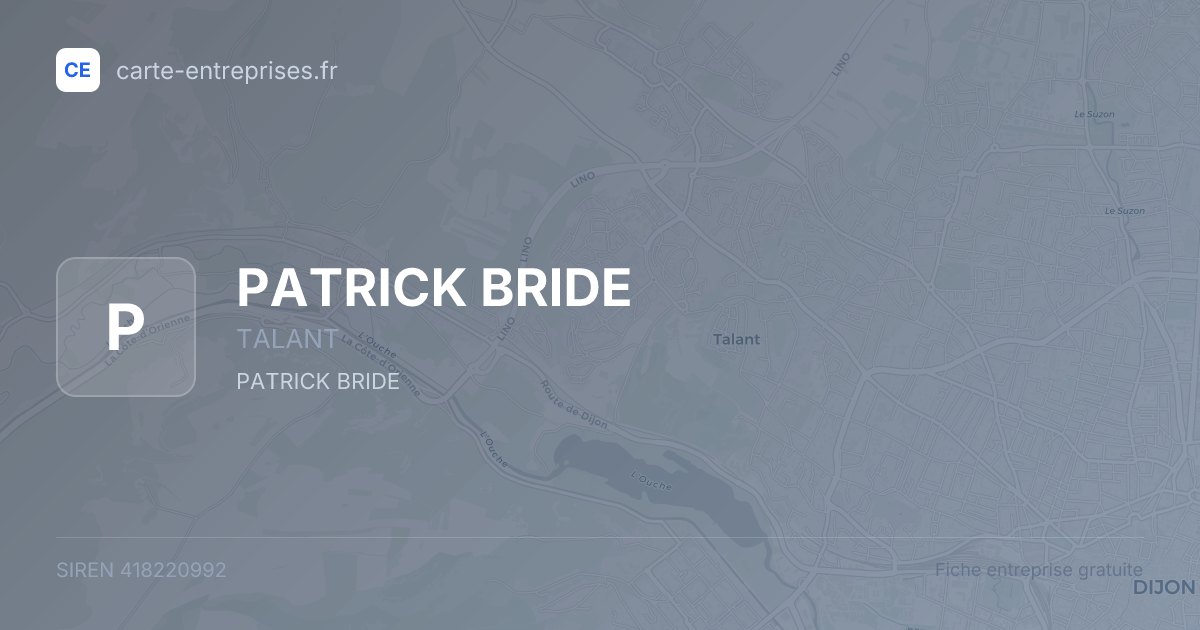 PATRICK BRIDE — 418220992 — fiche entreprise