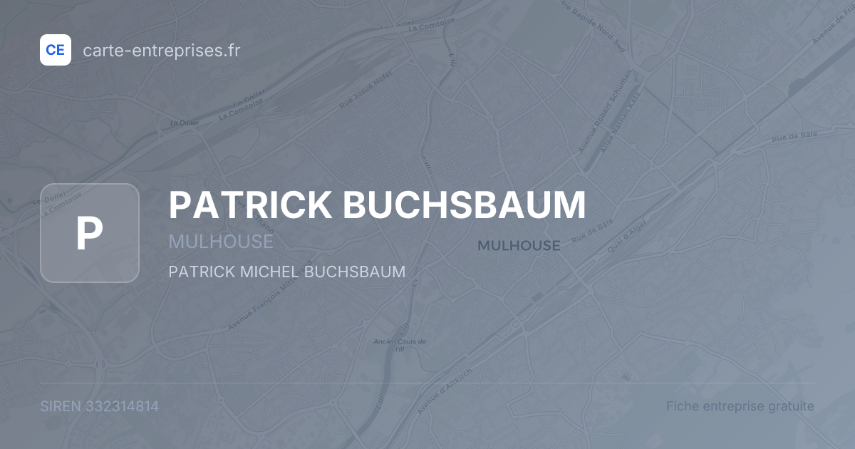 PATRICK BUCHSBAUM — 332314814 — fiche entreprise