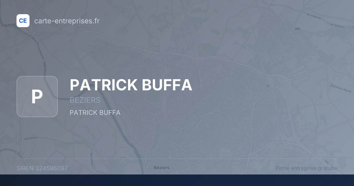 PATRICK BUFFA — 324596097 — fiche entreprise