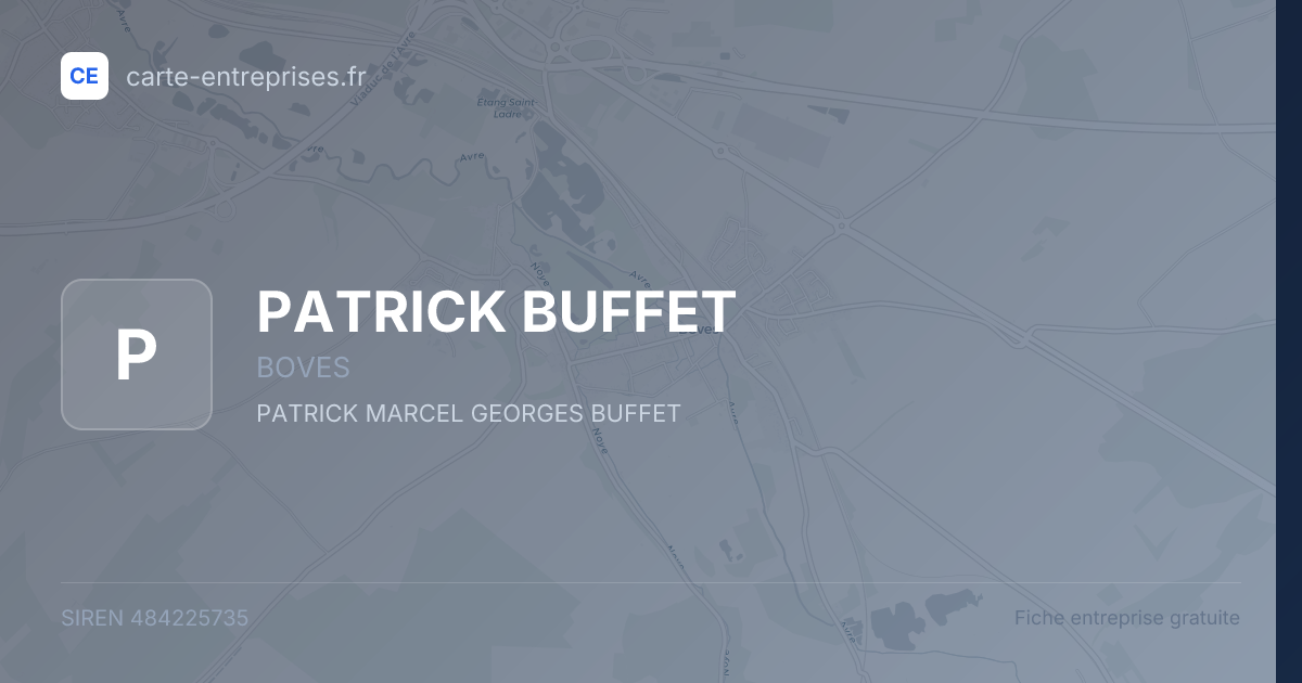 PATRICK BUFFET — 484225735 — fiche entreprise