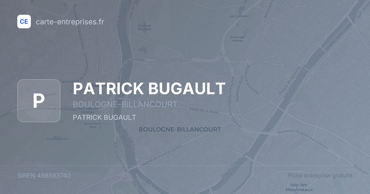 PATRICK BUGAULT — 488593740 — fiche entreprise