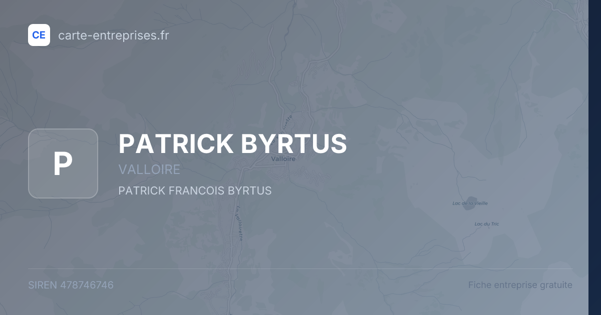 PATRICK BYRTUS — 478746746 — fiche entreprise