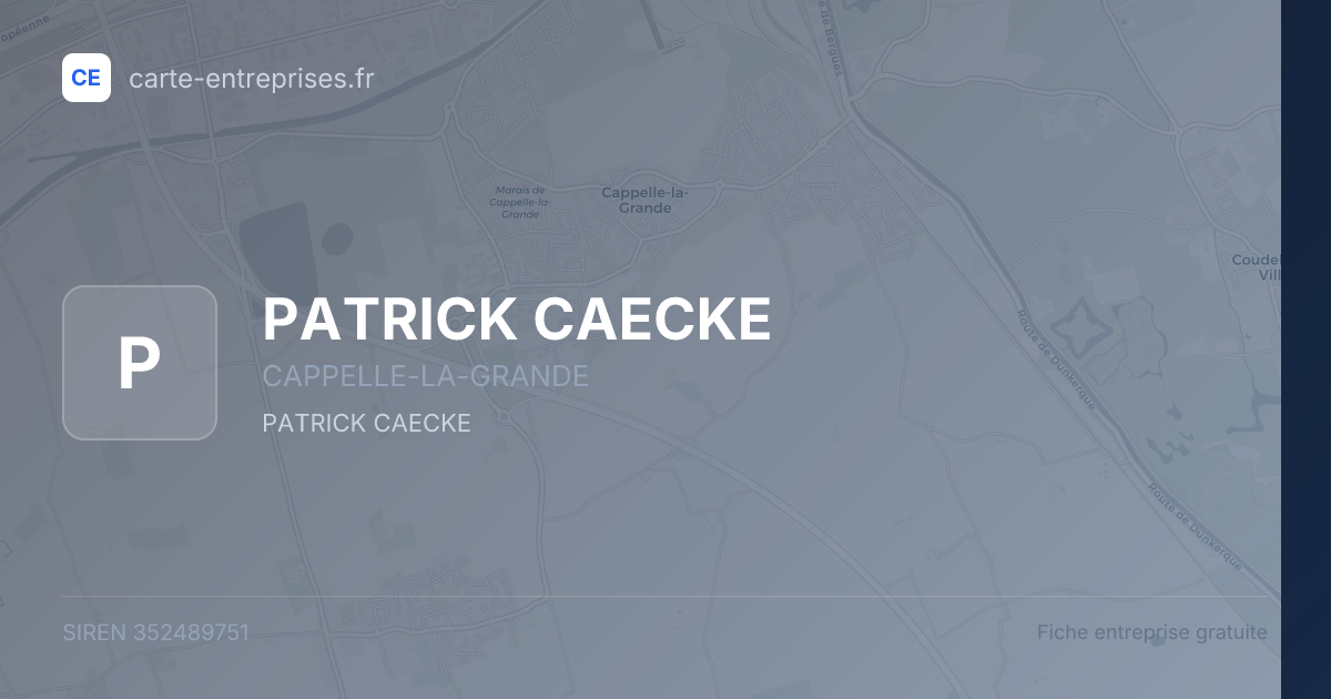 PATRICK CAECKE — 352489751 — fiche entreprise