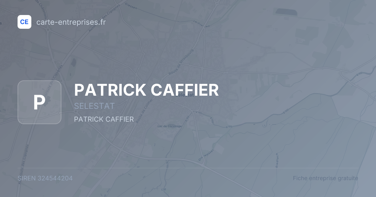 PATRICK CAFFIER — 324544204 — fiche entreprise