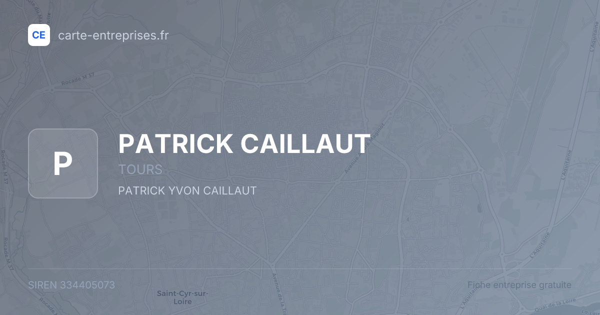 PATRICK CAILLAUT — 334405073 — fiche entreprise