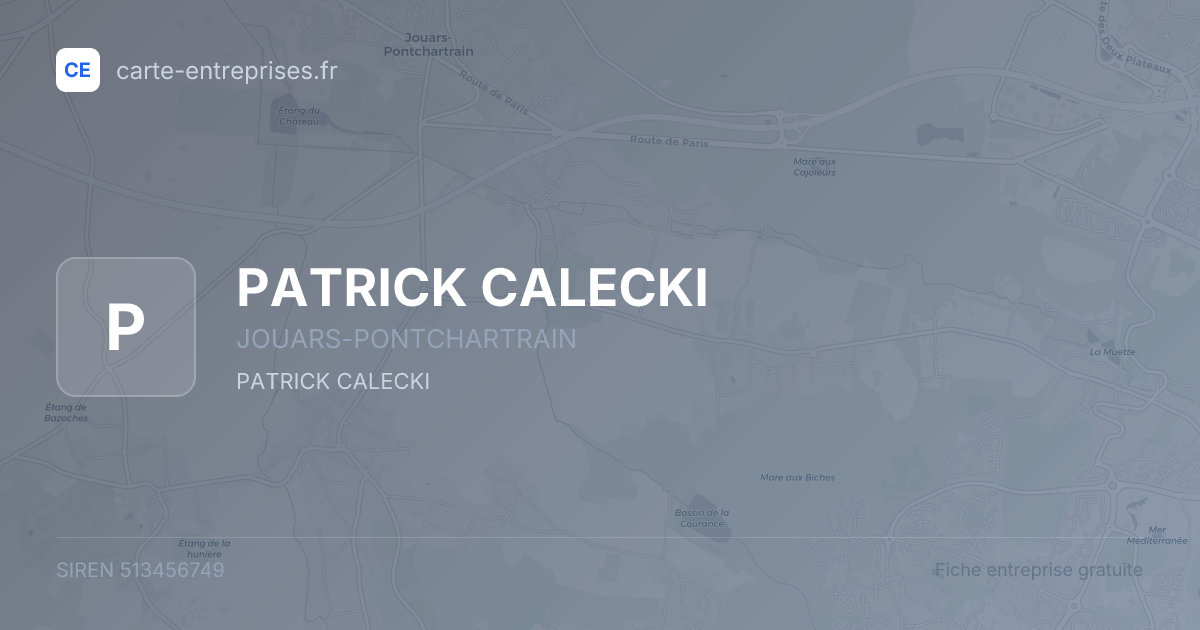 PATRICK CALECKI — 513456749 — fiche entreprise