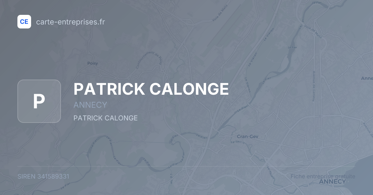PATRICK CALONGE — 341589331 — fiche entreprise