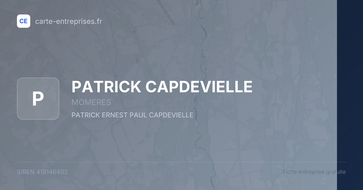 PATRICK CAPDEVIELLE — 419146402 — fiche entreprise