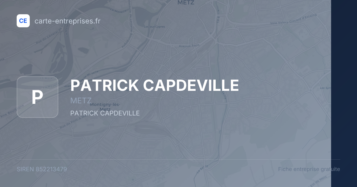 PATRICK CAPDEVILLE — 852213479 — fiche entreprise