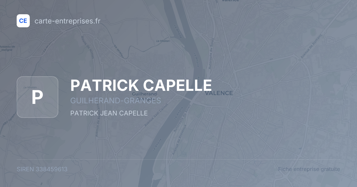 PATRICK CAPELLE — 338459613 — fiche entreprise