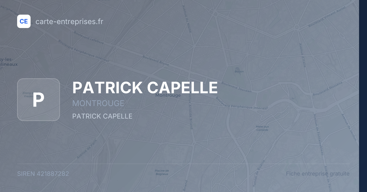 PATRICK CAPELLE — 421887282 — fiche entreprise